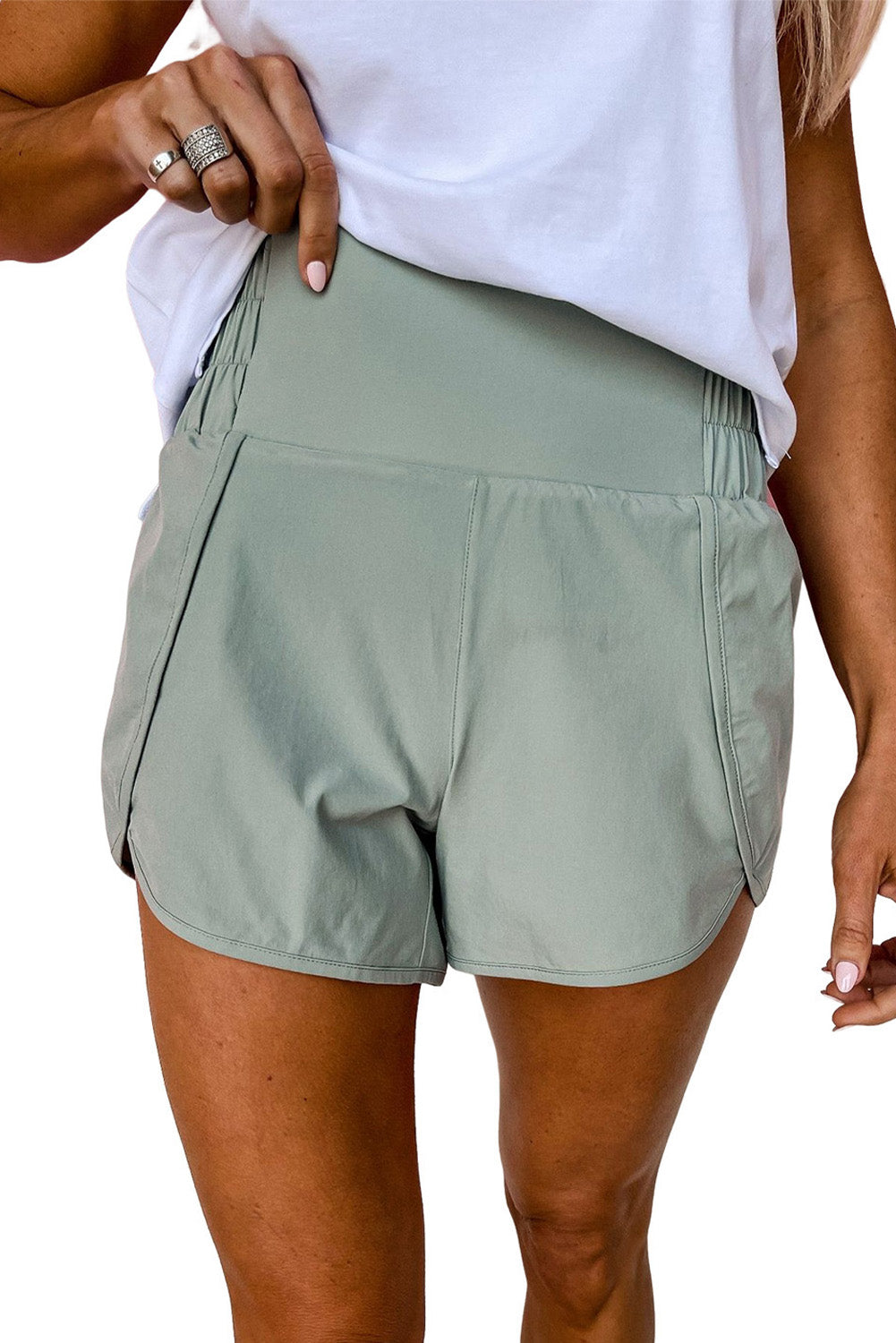 Wide Waistband Active Sports Casual Shorts