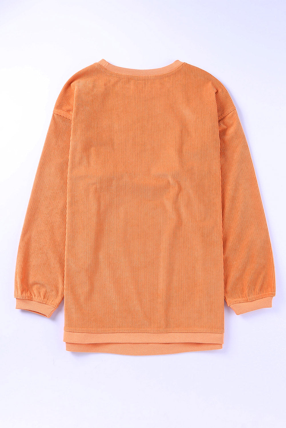 Sweat-shirt orange côtelé à imprimé fantôme Spooky Season