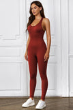 Cutout Racerback Seamless Yoga Jumpsuit