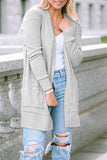 Thermal Waffle Knit Pocketed Cardigan