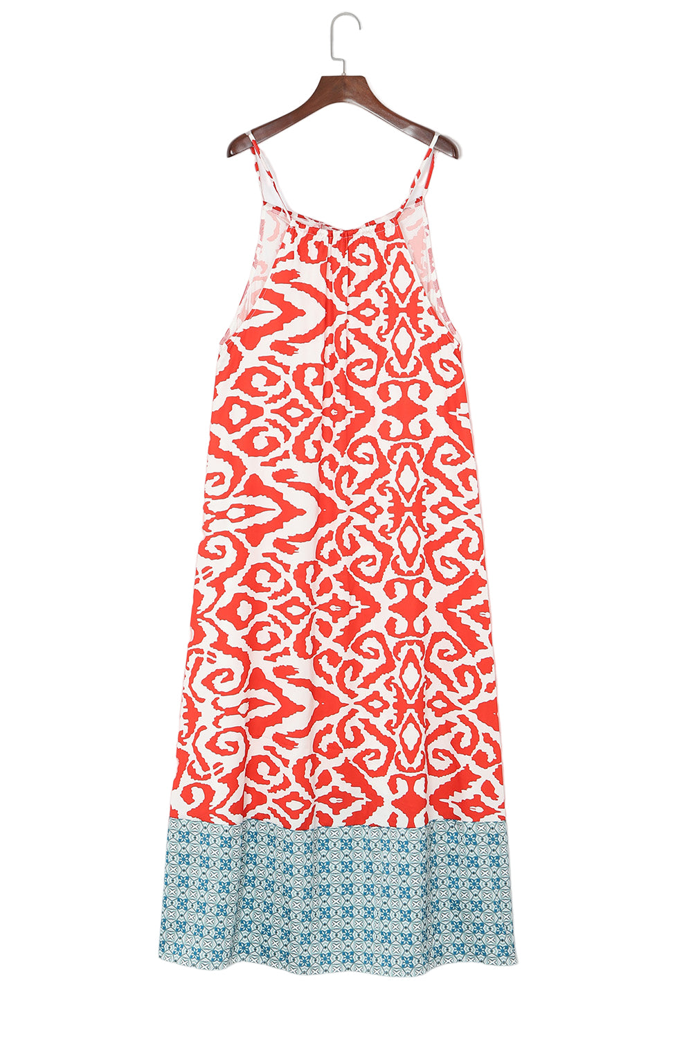 Boho Geometric Print Sleeveless Maxi Dress