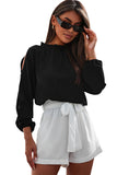 Cold Shoulder Bishop Sleeve Blouse