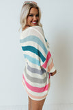 Striped Knit Top with Chest Pocket