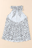 Halter Neck Animal Spotted Print Tank Top