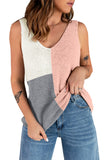 Color Block Knitted Tank Top