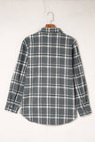 Plaid Button Up Long Sleeve Shirt with Pocket