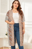 Plus Size Color Block Flowy Kimono