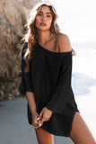 Textured Knit Drop Shoulder Tee