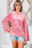 Thunder Bolt Sequin Oversized Hoodie