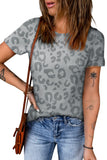 Animal Print Crew Neck T Shirt