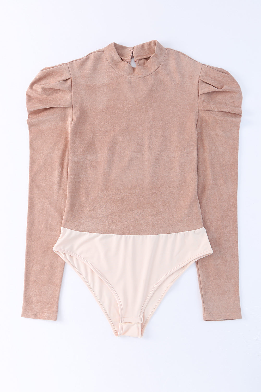 Puff Sleeve Suede Bodysuit