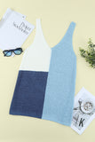 Color Block Knitted Tank Top