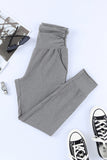 Plus Size High Waist Pocketed Skinny Pants