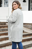 Thermal Waffle Knit Pocketed Cardigan