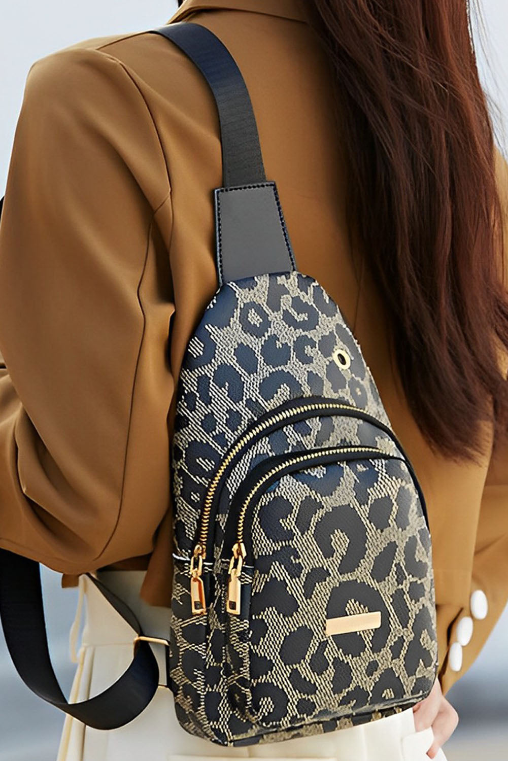 Print PU Sling Bag