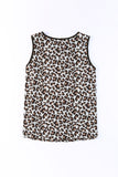 Plus Size Lace Splicing Print Tank Top