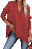 Turquoise Batwing Sleeve Pocketed Henley Hoodie