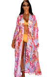 Tie-dye Tassel Trim Kimono