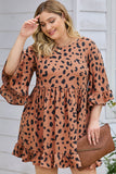 Plus Size Shift Dress with Ruffle