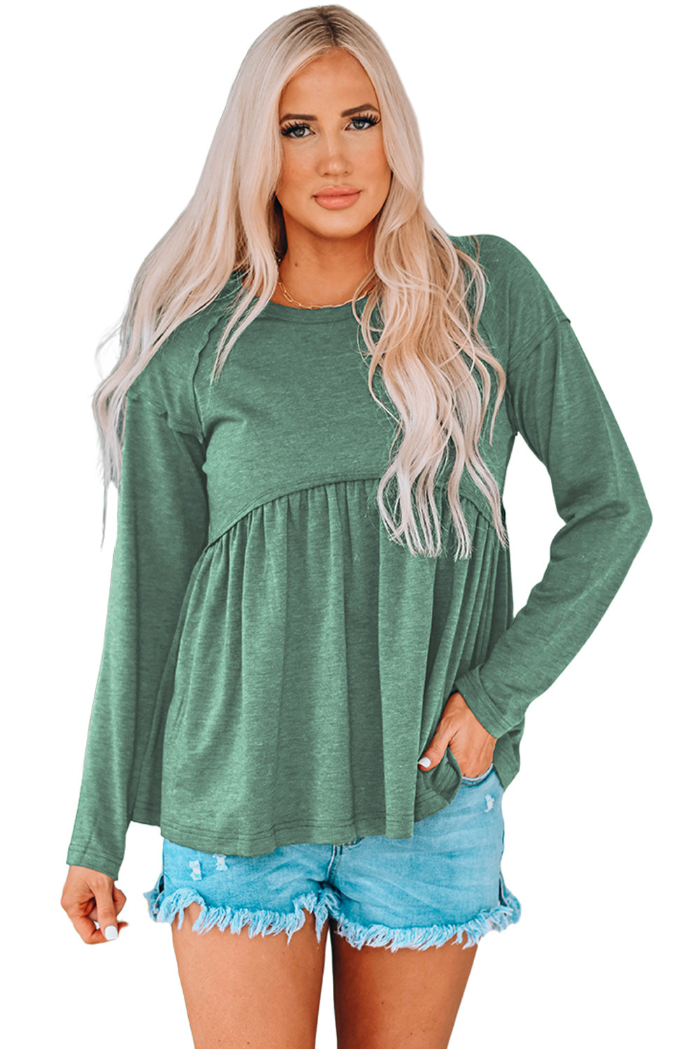 Long Sleeve Babydoll Top