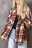 Chest Pockets Flannel Plaid Shacket