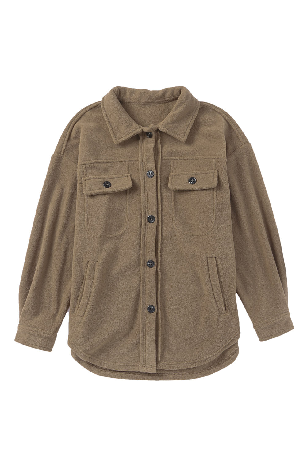 Veste chemise boutonnée à col rabattu