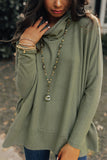 Gray Cowl Neck Shift Tunic Top