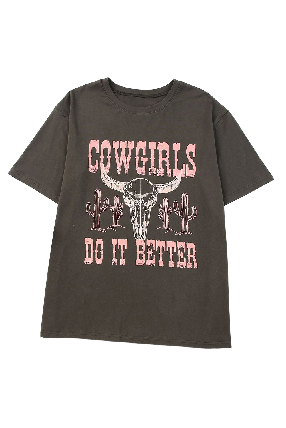 COWGIRLS DO IT BETTER Graphic Print Oversized T Shirt