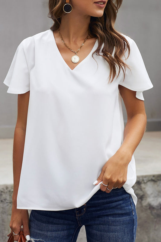 V Neck Short Sleeve Tee