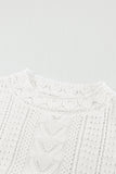 Crochet Lace Pointelle Knit Sweater