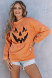 Orange THANKFUL Ribbed Corded Oversized Sweatshirt