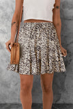 Print Ruffle Mini Skirt