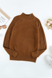 Zip Knitted High Neck Sweater