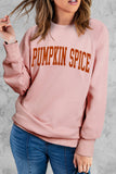 Pink French Terry Cotton Blend Pullover Sweatshirt