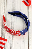 American Flag Bow Knot Wide Headband