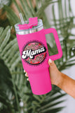 Rose Mama Leopard Print Stainless Steel Insulate Cup with Handle 40oz