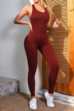 Cutout Racerback Seamless Yoga Jumpsuit