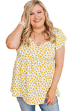 Plus Size Floral Babydoll Top