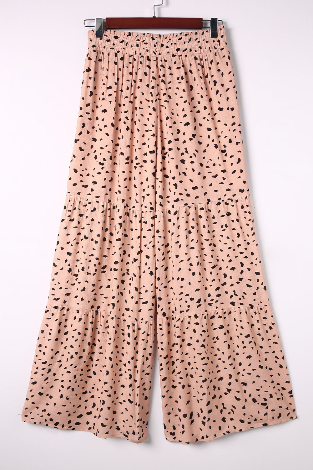 Ruffle Wide Leg Dalmatian Palazzo Pants