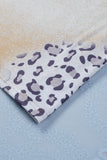 Bleached Leopard Print Crew Neck T Shirt