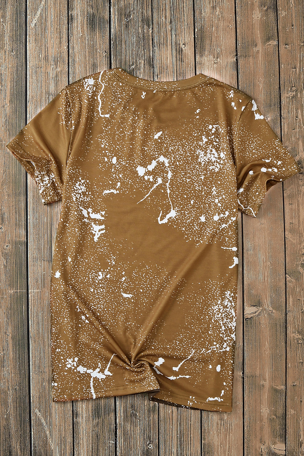 Bleached Blank Crew Neck Short Sleeve Top