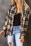 Plaid Pocket Buttoned Long Sleeve Shirt