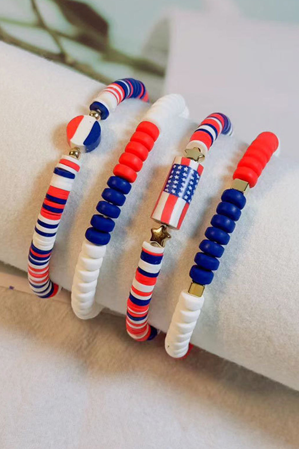 Independence Day Stars Stripes Bracelet Set