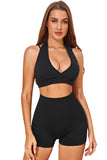 Hater Deep V Neck High Waist Yoga Set