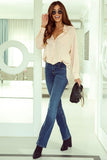 Solid Buttoned Chest Pocket High Low Loose Shirt