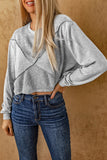 Expose Seam Knitted Patchwork Cropped Top