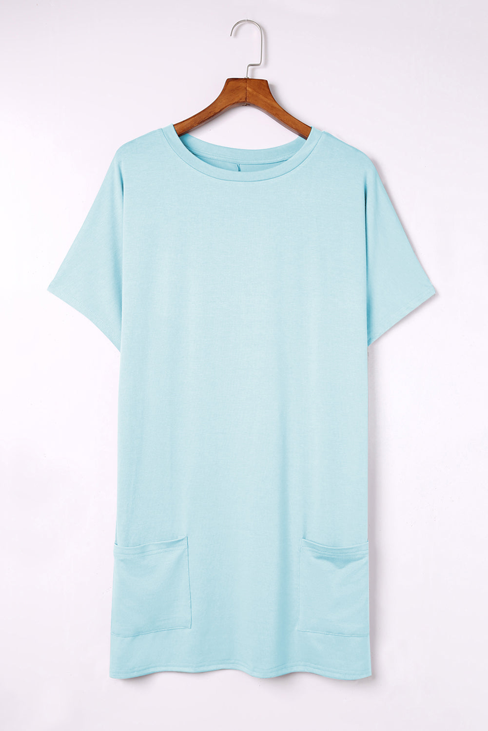 Side Pockets Short Sleeve Tunic Top