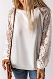 Lace Crochet Long Sleeve Top