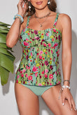 Sleeveless Floral Tankini Set