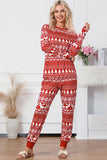 Christmas Tree Reindeer Pullover and Pants Lounge Set